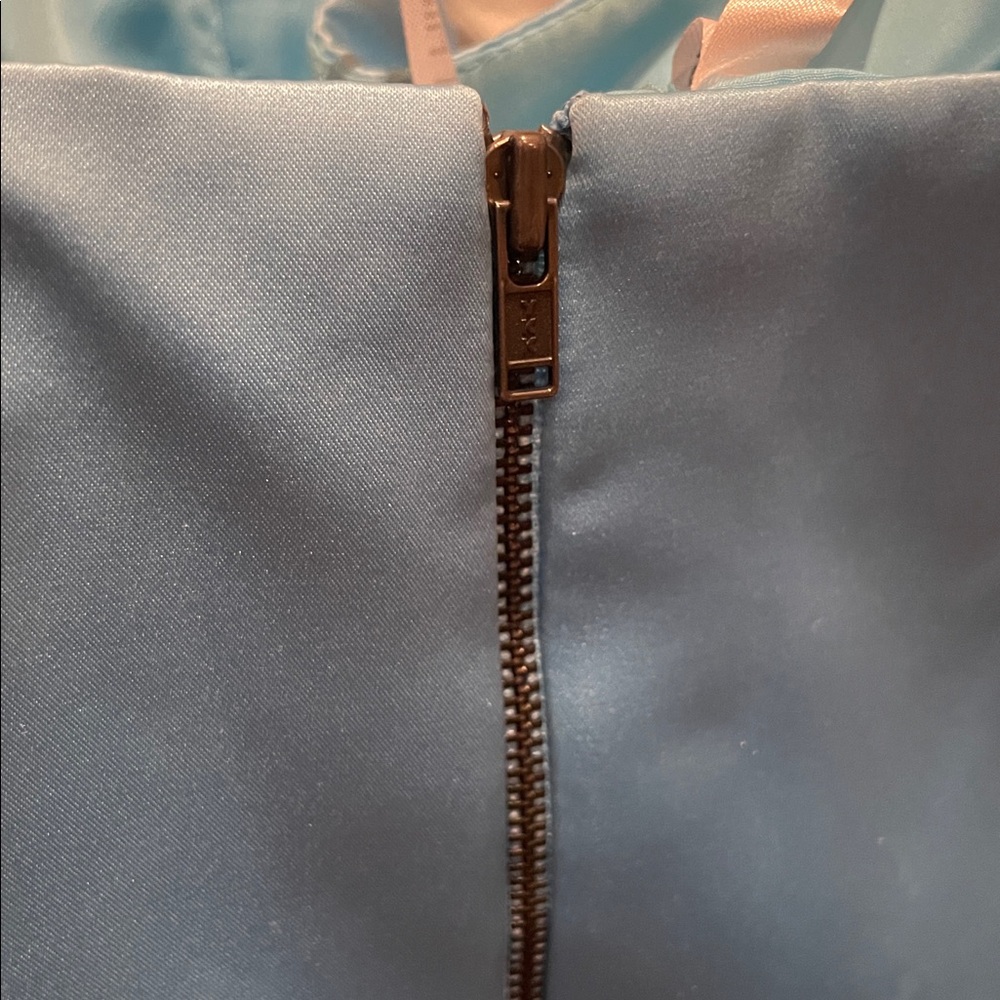 Sherri Hill Light Blue Formal Strapless Dress - Picture 7 of 13